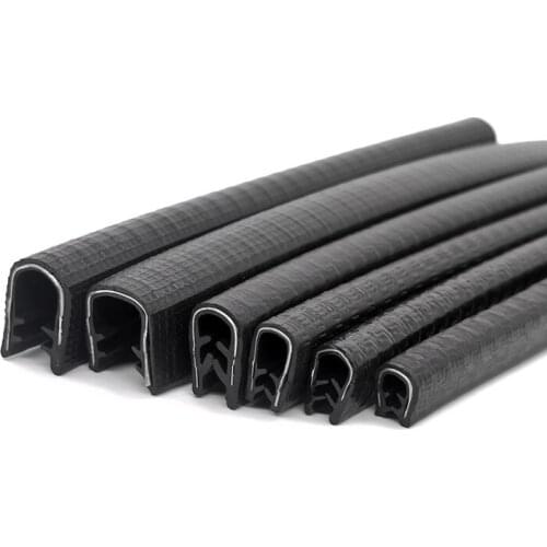 2 M Black U-Shaped Rubber Edge Protector Auto Door Car Door Sealing Strips Soundproof Anti-Dust EPDM Rubber sealing stripe