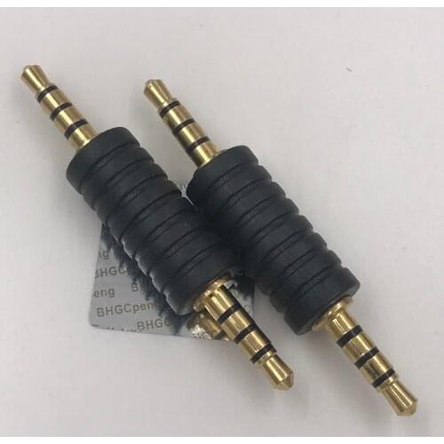 2 Pcs 3.5mm(1/8) Male to 3.5mm(1/8) Male 4 Conductor TRRS Stereo Adapter Converter Joiner