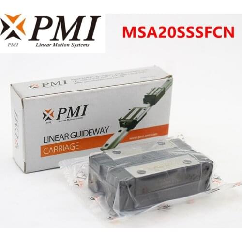 2pcs Original Taiwan PMI MSA20S MSA20SSSFC N linear guideway slide block Carriage for CO2 laser machine CNC router MSA20S-N