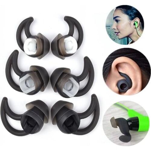 3 Pairs Earbuds Tips For BOSE Soundsport Wileless QC20 QC30 Replacement Noise Isolation Silicone In Ear Earphones S/M/L