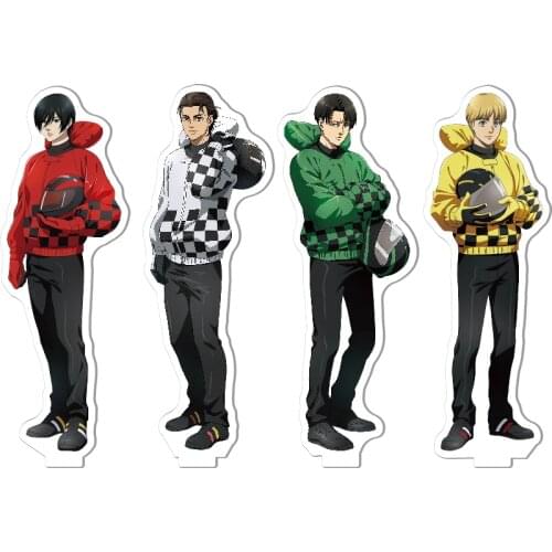 Anime Attack on Titan Armin Arlert Erwin Smith Levi·Ackerman Mikasa Cosplay Acrylic Figure Stand Display Model Plate Decor Gift