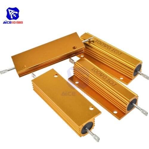 Diymore 100W 0.1R -1KΩ ±5% Wirewound Resistor Electronic Aluminium Shell Resistor for LED Light Frequency Divider Servo Industry