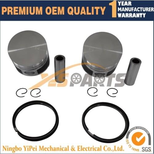 Z600 Engine 2 set Piston + Rings Kit Set STD for Kubota
