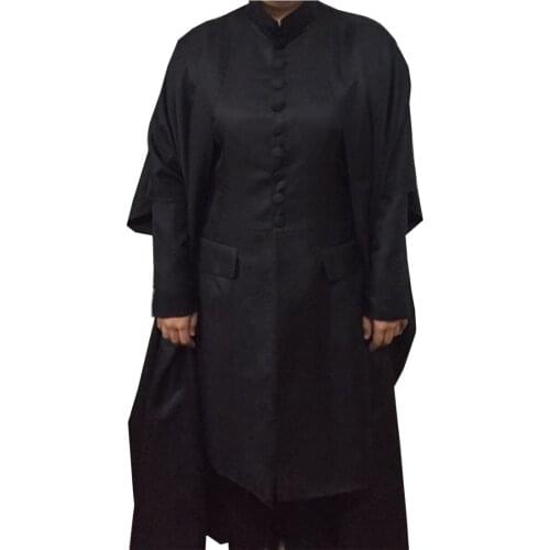 2018 Deathly Hallows Severus Snape Cosplay Costume Black Robe Halloween Uniforms for Men