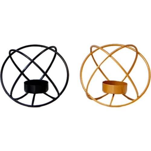 Retro Style Creative Spherical Tea Candle Holders Home Decoration Desktop Classical Table Gold Iron Small Metal Candle Holder