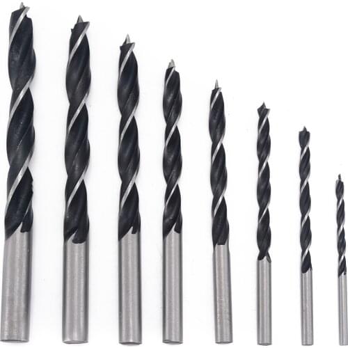 8Pcs High Carbon Steel Drill Bits Set Metal Wood Twist Drill Tools For Woodworking Hole Drilling Tools 3/4/5/6/7/8/9/10mm