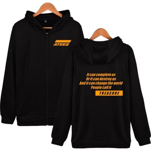 New Korean Team ATEEZ Zipper Hodies Women and Men Harajuku Hooded Sweatshirt Casual Hoodies Hip Hop Streetwear Sweatshirt