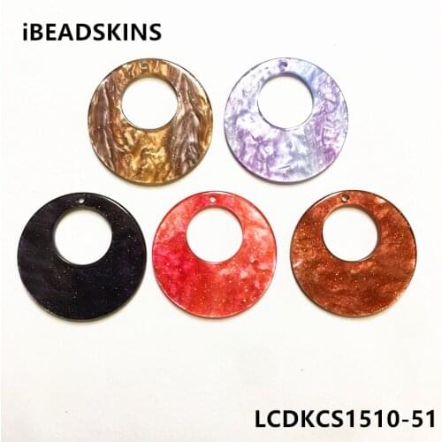 New arrival! 32mm 100pcs/lot acrylic imitate Starry sky effect round-shape charm for earring/Jewelry DIY(As shown)