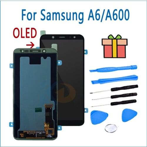 OLED Mobile Phone LCD For Samsung LCD With Touch Screen For Samsung Galaxy A6 A600 Display
