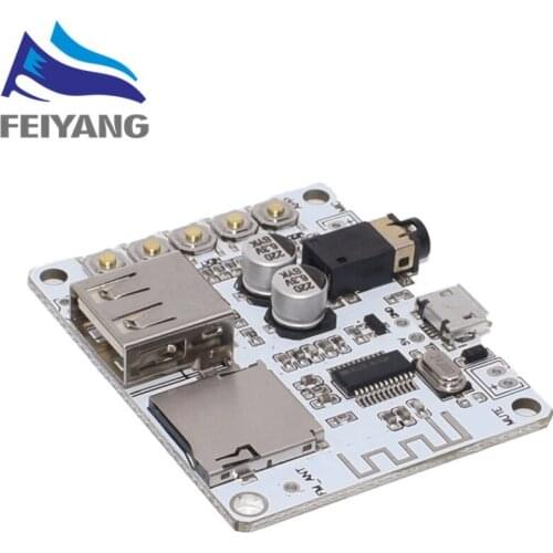 Bluetooth Audio Receiver board with USB TF card Slot decoding playback preamp output A7-004 5V 2.1 Wireless Stereo Music Module