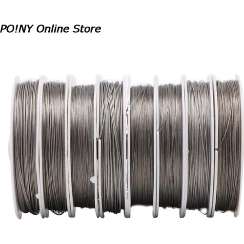 Stainless Steel Wire 0.3/0.38/0.45/0.5/0.6/0.7/0.8mm Never Fade Wire Cord Line Handmade DIY For Jewelry Making Bracelet&Necklace
