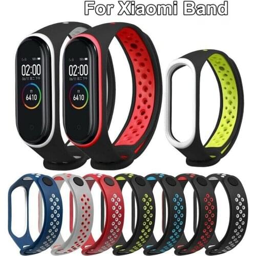 Breathable Strap for Xiaomi Mi Band 4 Silicone Wrist Strap WristBand Bracelet for Xiaomi MiBand 3 4 Miband Strap Replacement