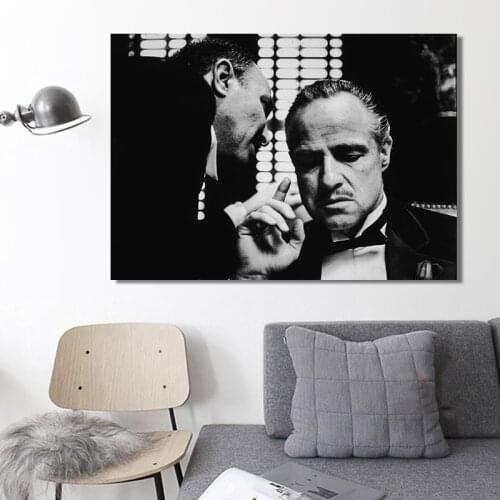 Modern Movie Posters and Prints Wall Art Canvas Painting arlon Brando Godfather Decorative Pictures for Living Room Home Decor
