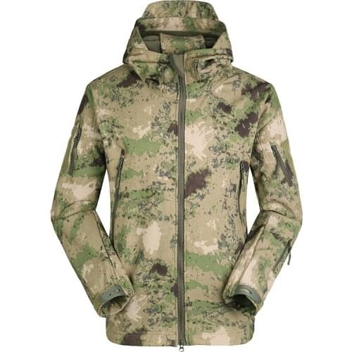 Outdoor Hunting Coat Hooded Army Camo Outerwear Outdoor Pro Man Military Tactical Hiking Jacket Lurker Shark Skin Softshell