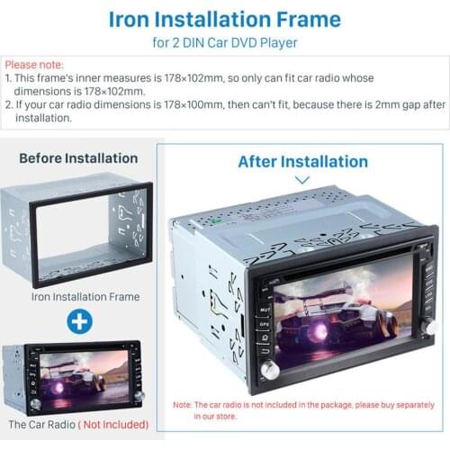 2Din Universal Car Stereo Radio DVD Player Mounting Frame Install Bezel Panel