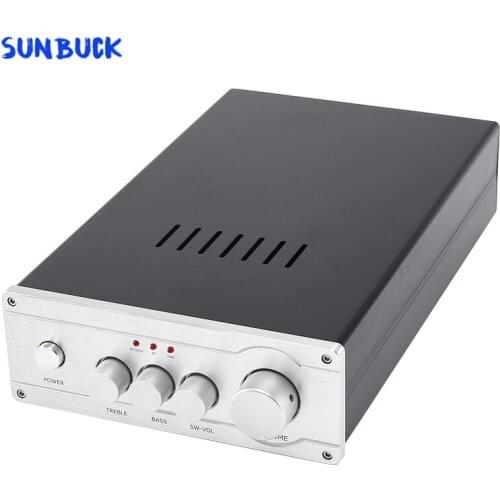 Sunbuck 150W+150W+68W 2.1 Bluetooth HIFI Amplifier LM3886 2SA1943 2SA5200 Power Amplifier