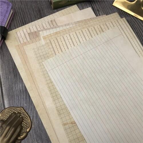 10Sheets Vintage Note Paper Coffee stains Yellowing Material Junk Journal Decoration DIY Scrapbooking Old Book Page Craft Paper