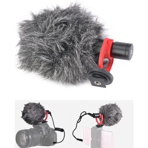 VBESTLIFE Aluminium Alloy Omni-directional Condenser Video Microphone with Windscreen for Phone for Canon Nikon Sony DSLR Camera