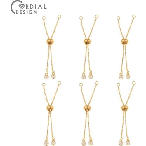 Cordial Design 20Pcs Jewelry Accessories/DIY Chain For Necklace/Genuine Gold Plating/Hand Made/Jewelry Findings & Components