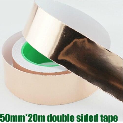 1 Roll 50mm*20m length conductive copper foil tape double sided conductive tape