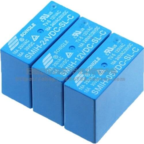 2PCS/LOT Relay SMIH-05VDC-SL-C SMIH-12VDC-SL-C SMIH-24VDC-SL-C 16A 8PIN
