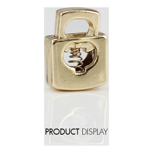 100 Metal Gold Tone Square Stopper Toggle Buckle Rope Clamp Cord Locks Drawstring Stops Button Fastener Sewing Accessories/NK197