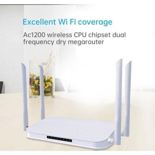 1200Mbps Wireless Wifi Router Dual-Band 2.4G&5G Gigabit Router with 4*6 dbi Antenna Support VPN/Russian/English