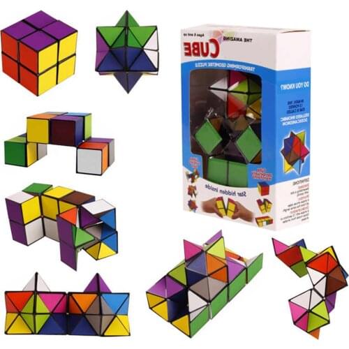 2in1 3D Relieve Anxiety Fidget Toy Magic Star Cube Infinite Cube Toy Relax Puzzel Game For Children Adults EDC for Kid Adult