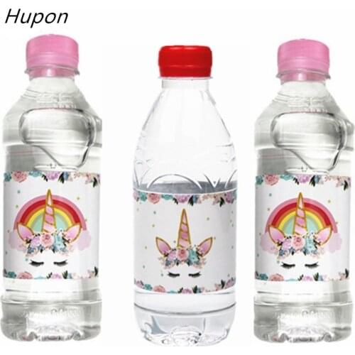 24pcs Magical Unicorn Bottle Stickers Label Happy Birthday Party Decorations for Kids Boy BabyShower Unicorn Party Supplies