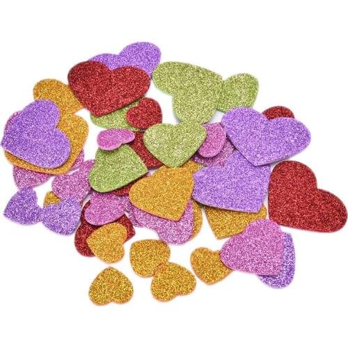 45 EVA Heart Kindergarten Foam Sticker Wedding Adhesive Deccor Kids Crafts