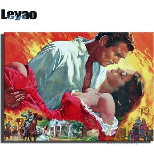 5d diy Diamond Painting classic movie Diamond Mosaic Gone with the Wind Needlework Embroidery Cross Stitch Rhinestone Home Decor