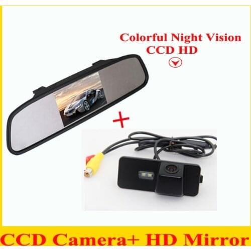 4.3" car rear view camera parking mirrorr for VW passat PHAETON/SCIROCCO/GOLF 4 5 6 MK4 MK5 MK6/EOS/POLO/BEETLE/LUPO/LEON/Altea