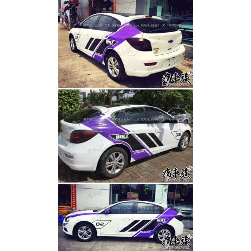 Car stickers For Chevrolet Cruze pull flower color paste Cruze appearance decoration modified decals