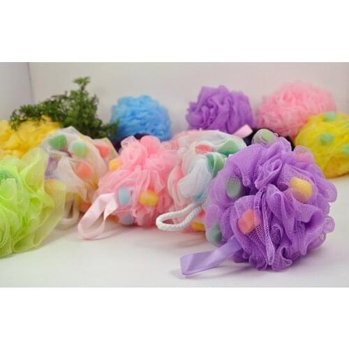 Big Bubble Super soft Shower Sponges Exfoliation Body Puffs Shower Puff Bath Scrubbers Bath Ball Assorted Colors High quality