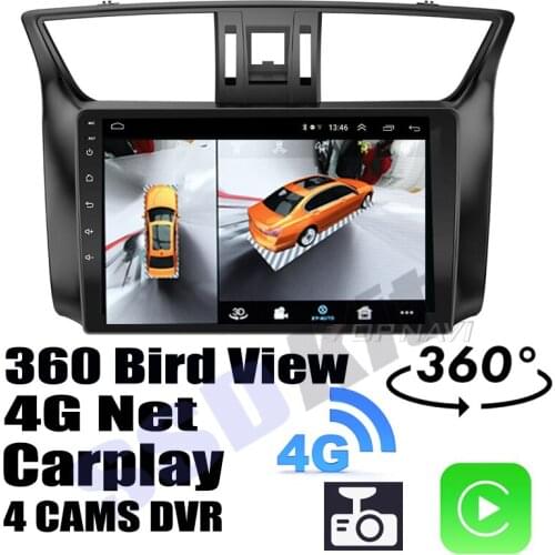 Car Audio Navigation GPS Carplay DVR 360 Birdview Around 4G Android System For Nissan Sentra Pulsar Sylphy B17 2012~2019