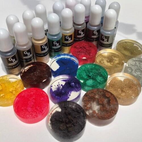L93E Epoxy Resin Diffusion Pigment Alcohol Ink Liquid Colorant Dye for DIY Jewelry