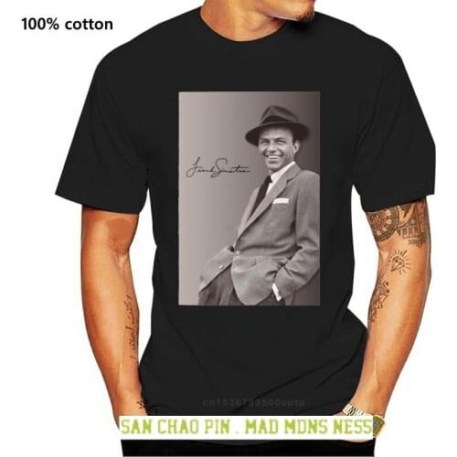 Frank Sinatra Men T Shirt Casual Trendy Gift Music Singer Artist Birthday Actor Normal Short Sleeve Cotton T-Shirts Top Tee