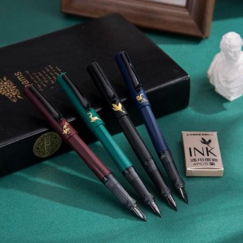 Kawaii iridium Fountain Pen EF Nib Retro Color Pen Gift box Student Supplies Office Accessories For Kids 2021