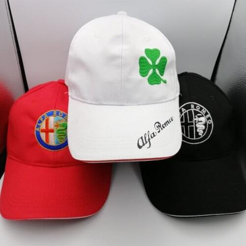For Alfa Romeo Sportiva Quatrefoil Green Hat Cap Car Sline Logo Moto Racing Baseball Cap Adjustable Casual Hat 156 giulietta