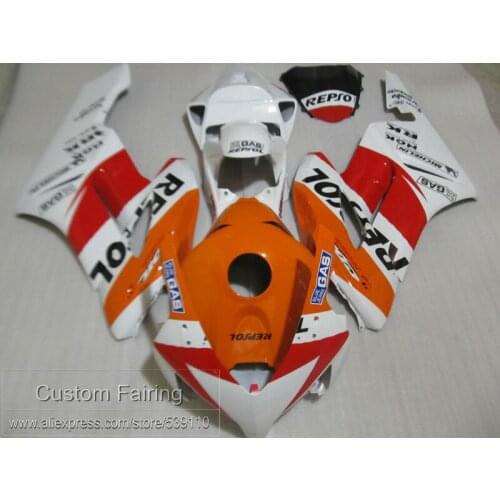 Injection molding plastic fairing kit for CBR1000RR 2004 2005 orange white fairings set CBR1000RR 04 05 MR06
