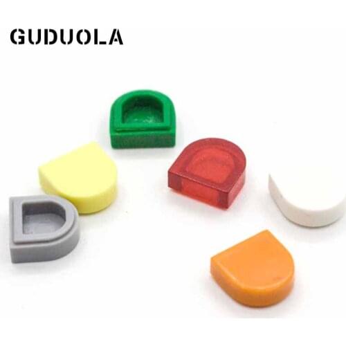 Guduola Special Brick Tile 1x1 Half Oval 24246/35399 MOC Building Block Educational Parts 100 pcs/LOT