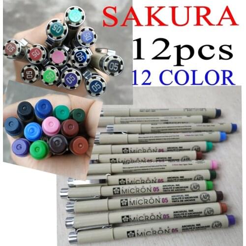 Markers Pigma Micron Pen SAKURA line Pen colour pen pen bag gel pen Art Markers