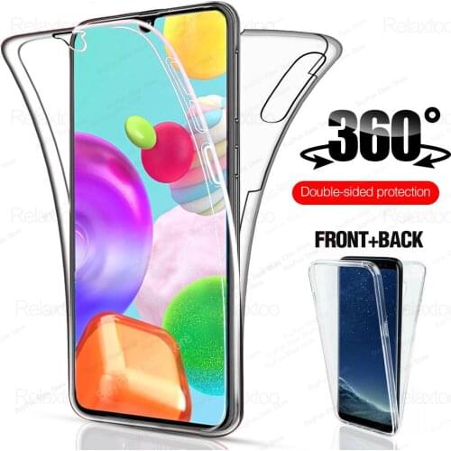 Soft Silicone Samsung Mobile Phone Case Cover 360 Transparent For Samsung Galaxy A41 A51 A71 A01 A81 A91 A 41 51 71 01 Coque