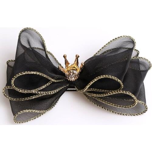 2019 New Baby Girls Bowknot Crown Hair clip Lace Hair clip Princess Hair Band Fashion New Style Children Kids Hair Accessories