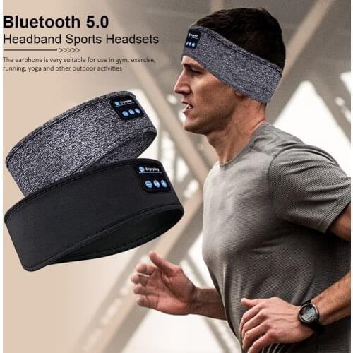 New Comfortable Wireless Bluetooth Sleeping Headphones Eye Mask Soft Sports Headband Music Headset Yoga Fitness For Running