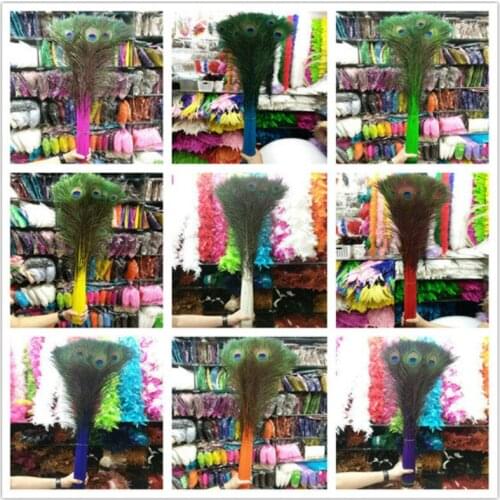 Wholesale 100 Pcs/Lot 70-80CM/28-32 Inch High-Quality Natural Peacock Feathers DIY decorative feathers Decoration Peacock Feathe