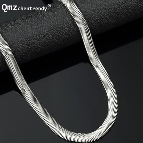 Top quality Hip hop Mens Golden Plated Fish Bone Chains Link Necklace Rock Fine jewelry For boy Men 75cm 10MM