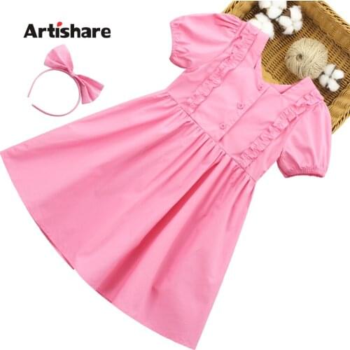 Dress Girl Ruffles Girl Dress Casual Style Children Party Dresses Summer Clothes For Girls 6 8 10 12 14