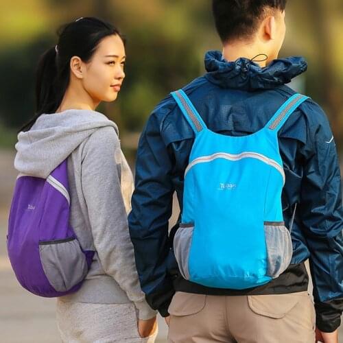 Lightweight Oxford Foldable Backpack Portable Outdoor Travelling Necessity Waterproof Organizing Bag Storage Tools Accessories