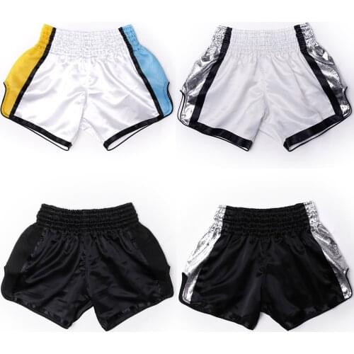 Kickboxing Shorts Kids Teenagers Muay Thai Boxing Shorts Mens Womens Fighting MMA Trunks Sanda Grappling Training Short Pants